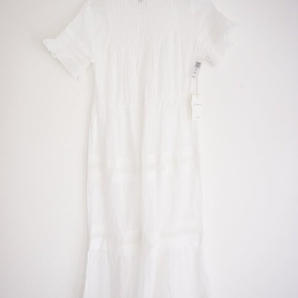 Wilfred by Aritzia White La Bohème Pilot Cotton Maxi Dress Cottagecore XS - Picture 12 of 16